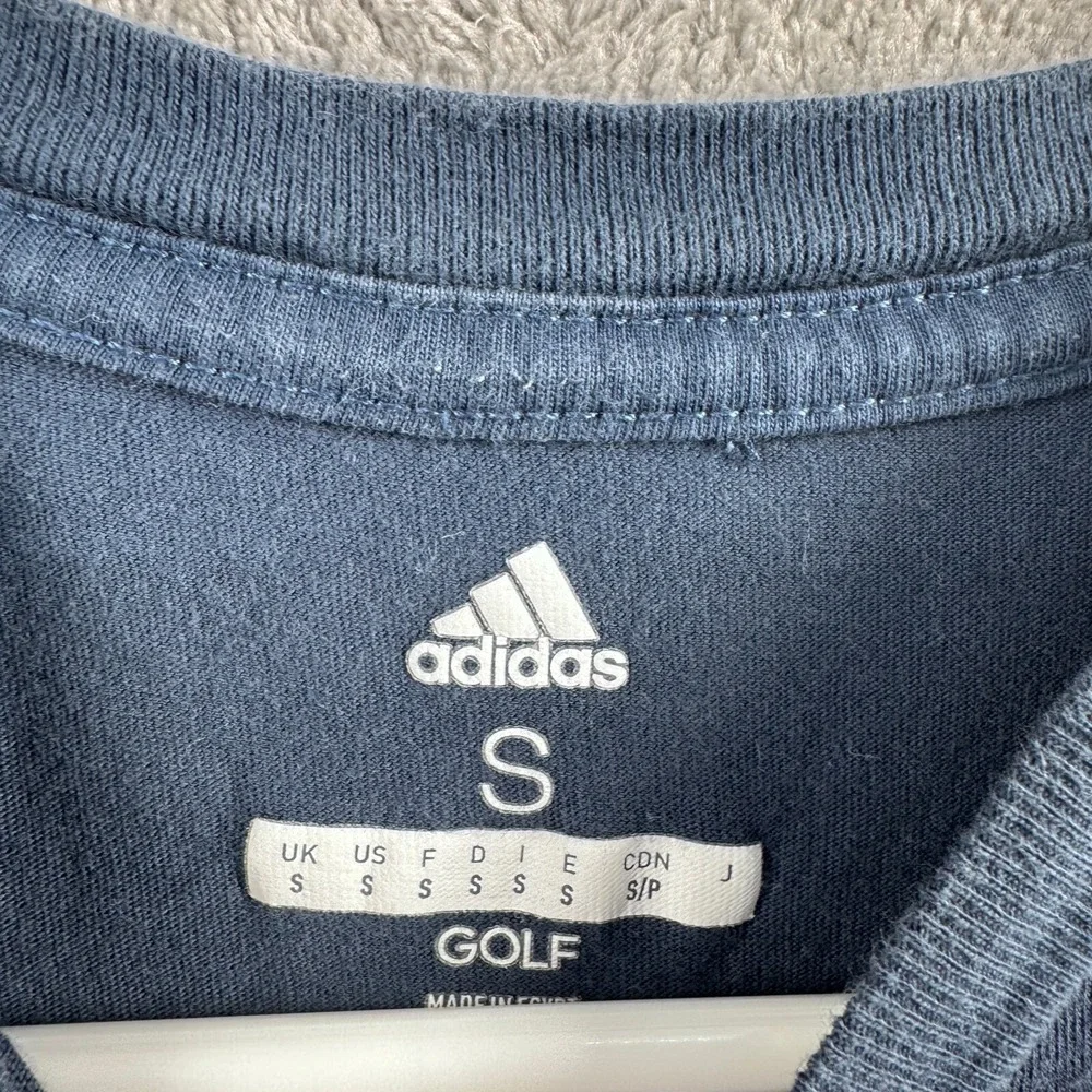 Adidas Golf Essential Basic T-shirt Mens Small Navy Blue Short Sleeve Crew Neck